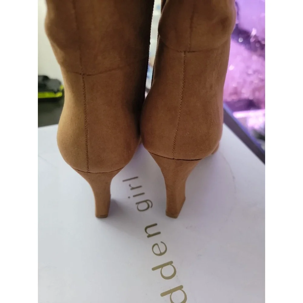 Madden Girl Women's Sizzlee Cognac Riding Boots Size 6 New In Box!